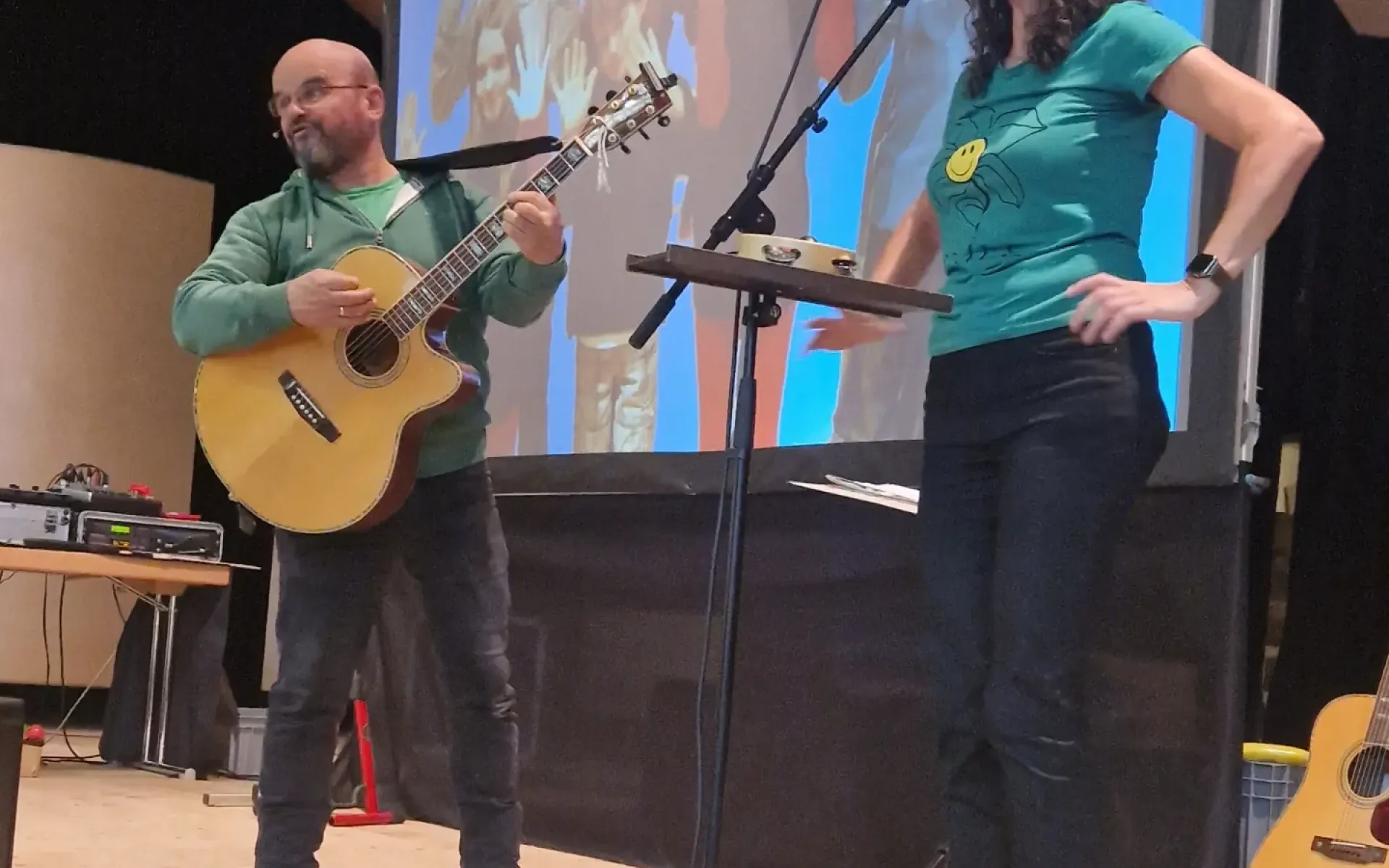 Toni und Margit auf der Bühne
