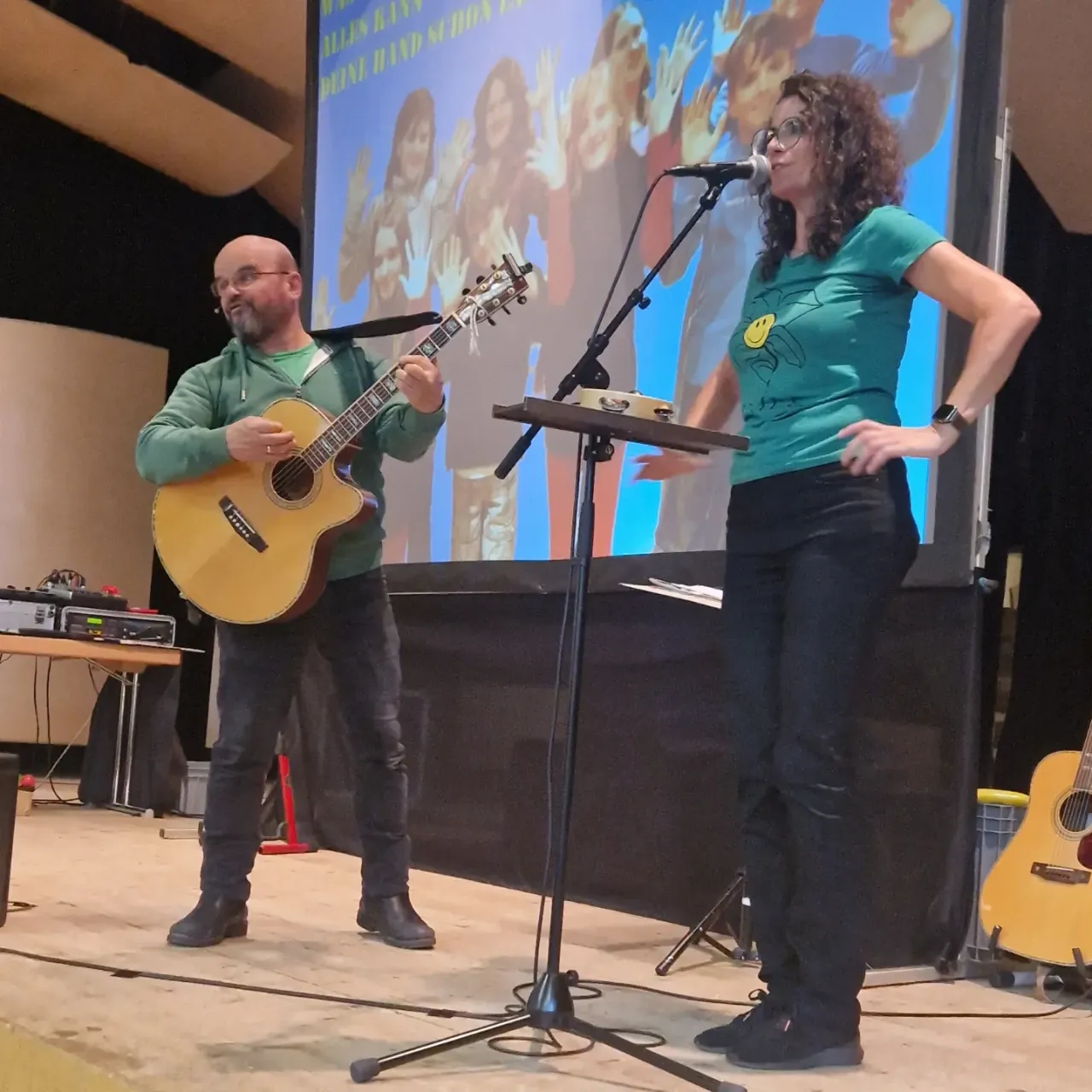 Toni und Margit auf der Bühne