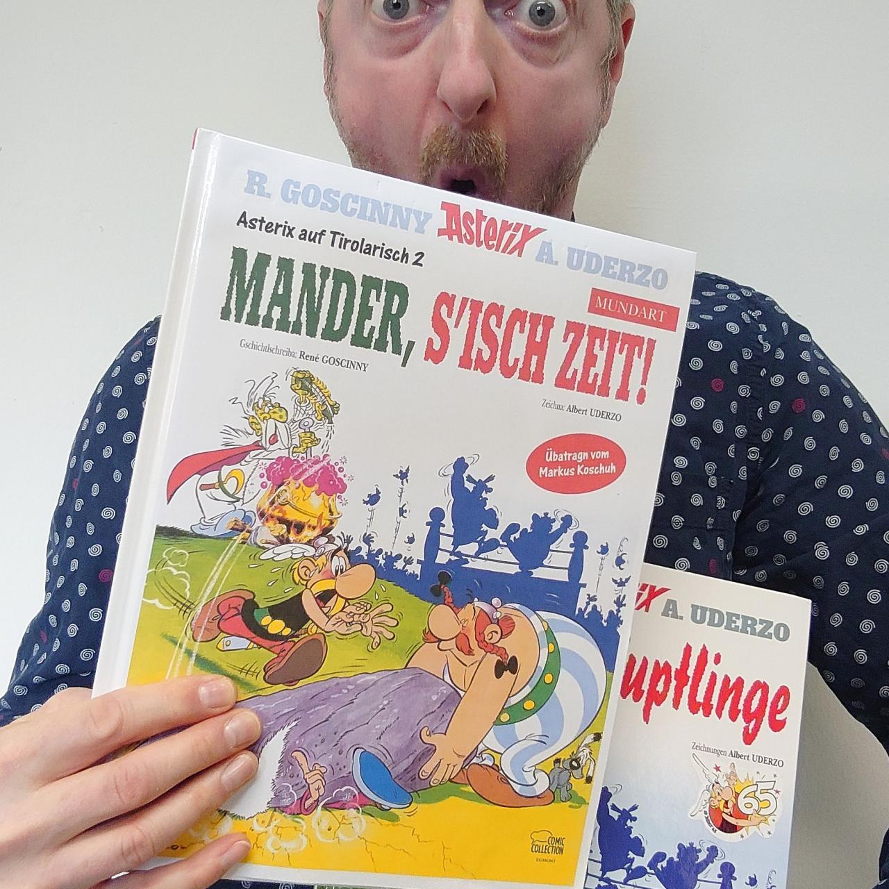 Koschuh mit Asterix-Buch